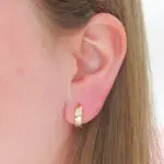 Brinco Argola Flor Zircônia - Imagem 2