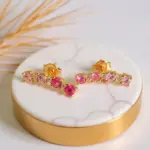 Brinco Zircônia Rosa